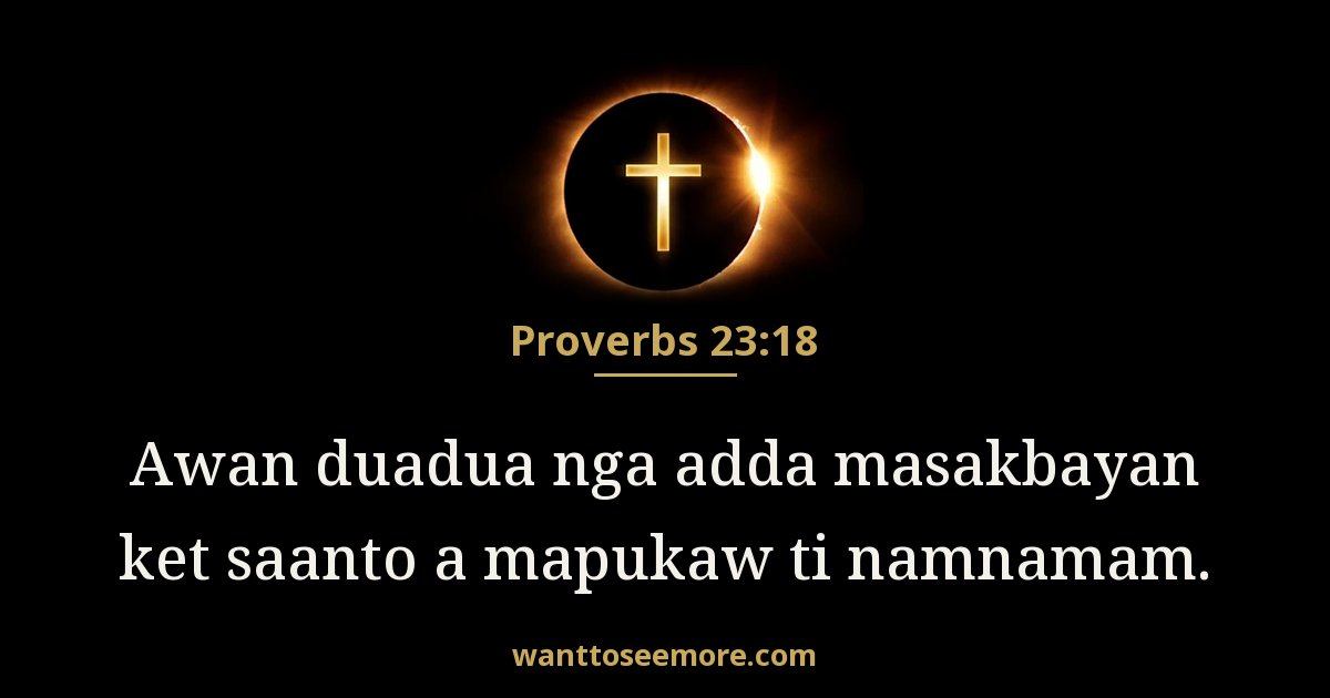 Proverbs 23:18
