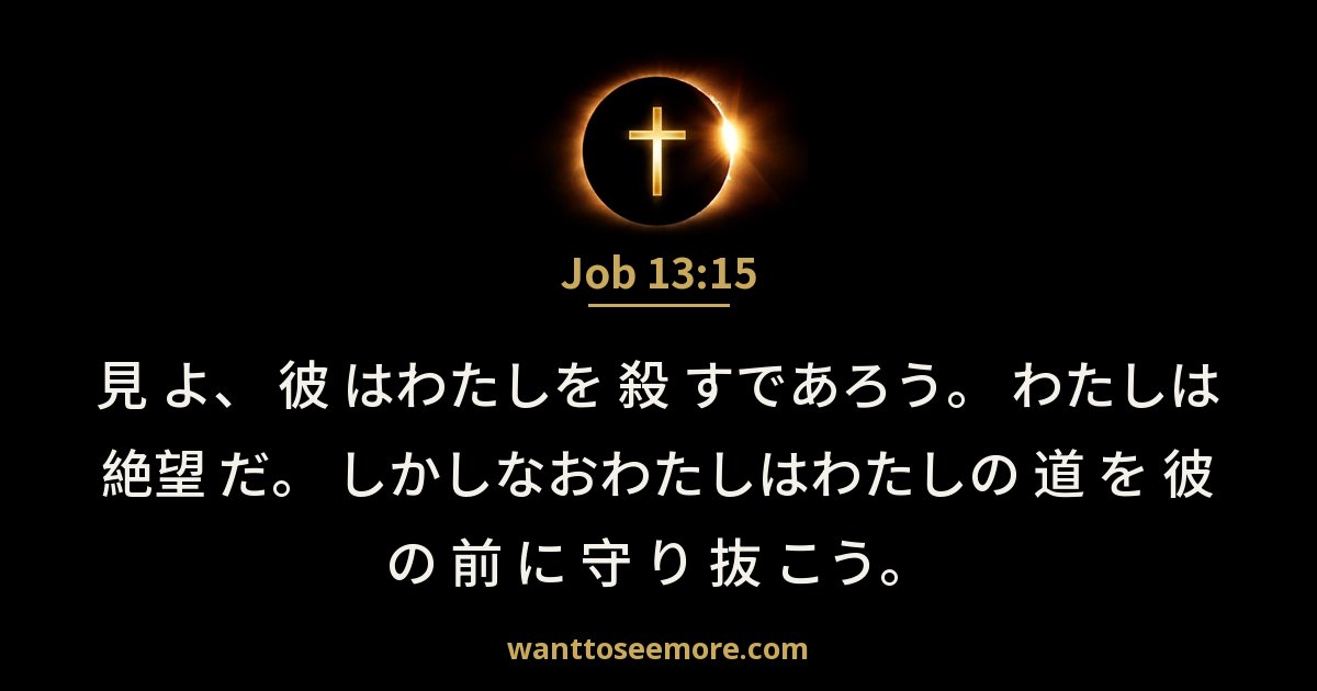 Job 13:15