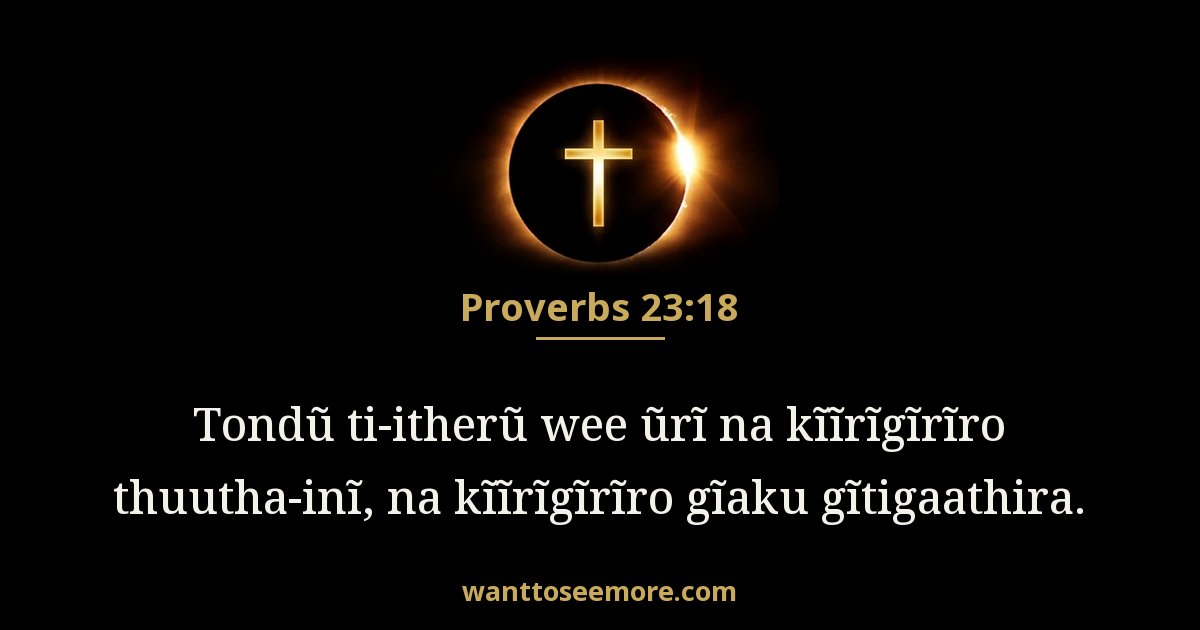 Proverbs 23:18