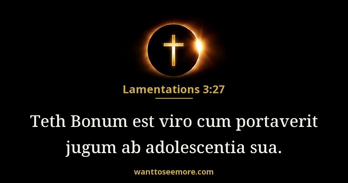Lamentations 3:27