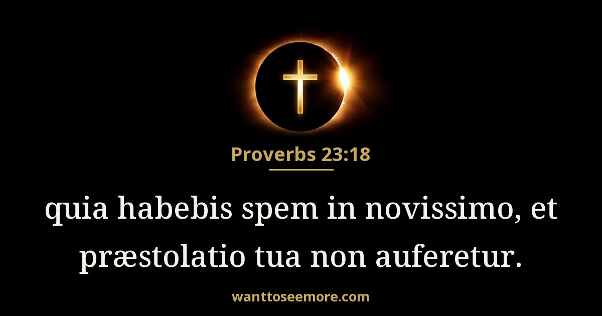 Proverbs 23:18