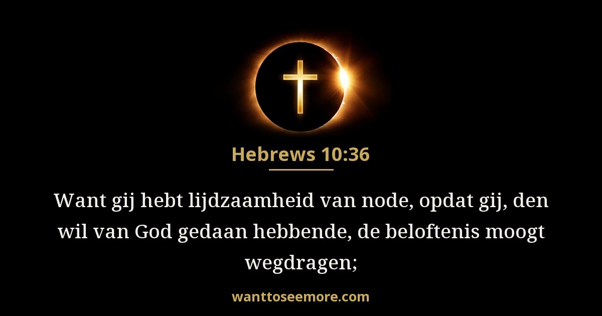 Hebreeën 10:36
