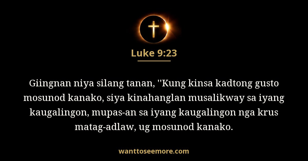 LUK 9:23