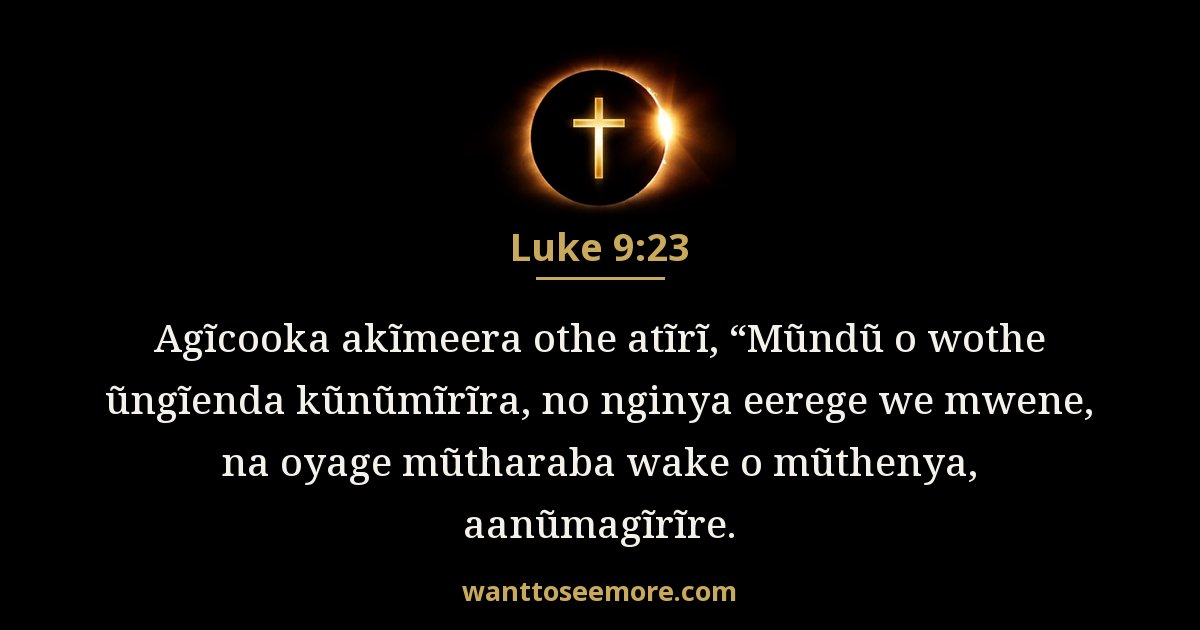 LUK 9:23