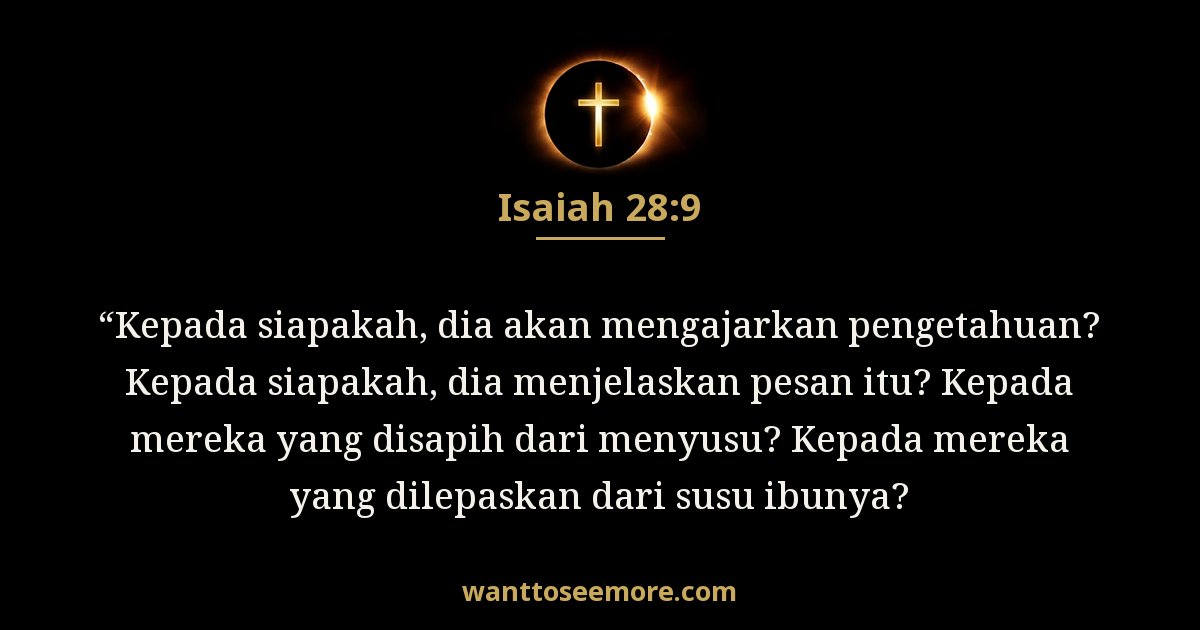 Isaiah 28:9