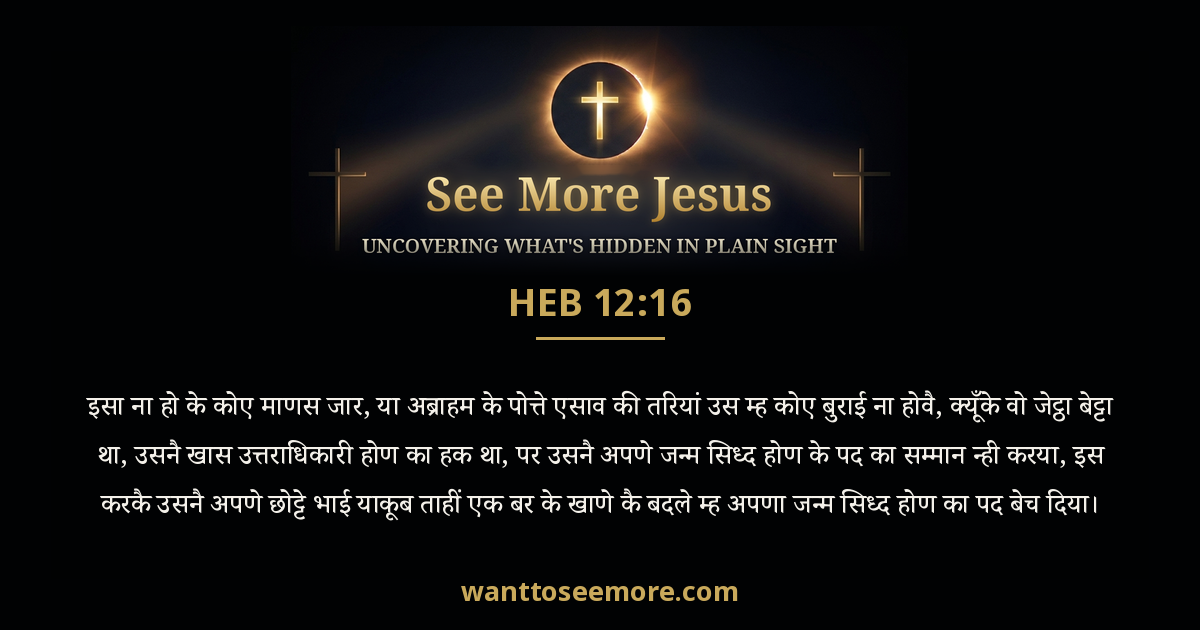 Hebrews 12:16