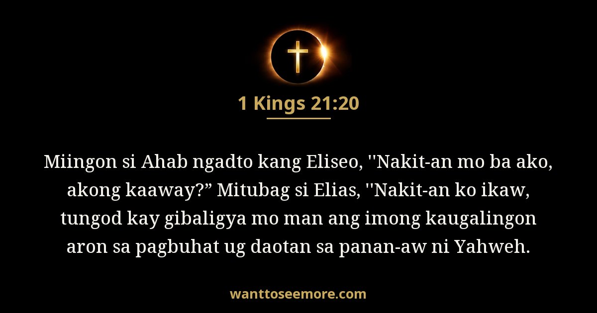 1 Kings 21:20