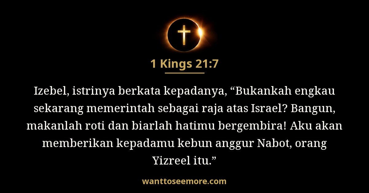 1 Kings 21:7