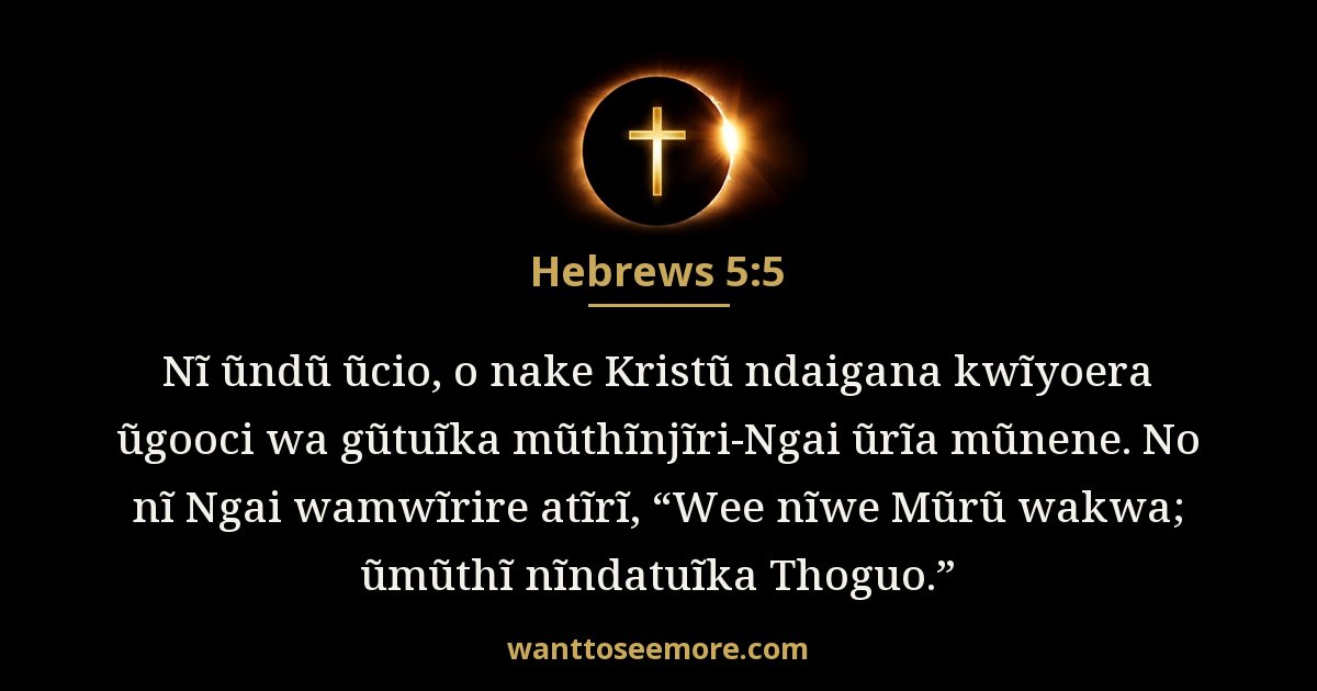 Hebrews 5:5