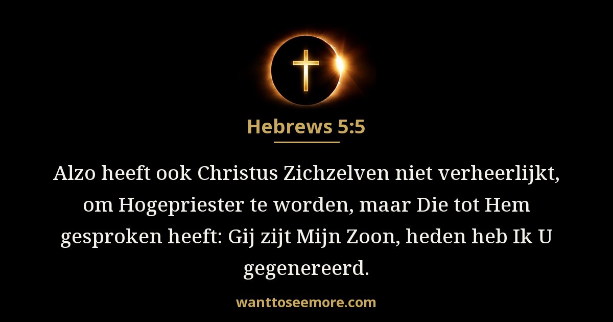 Hebrews 5:5