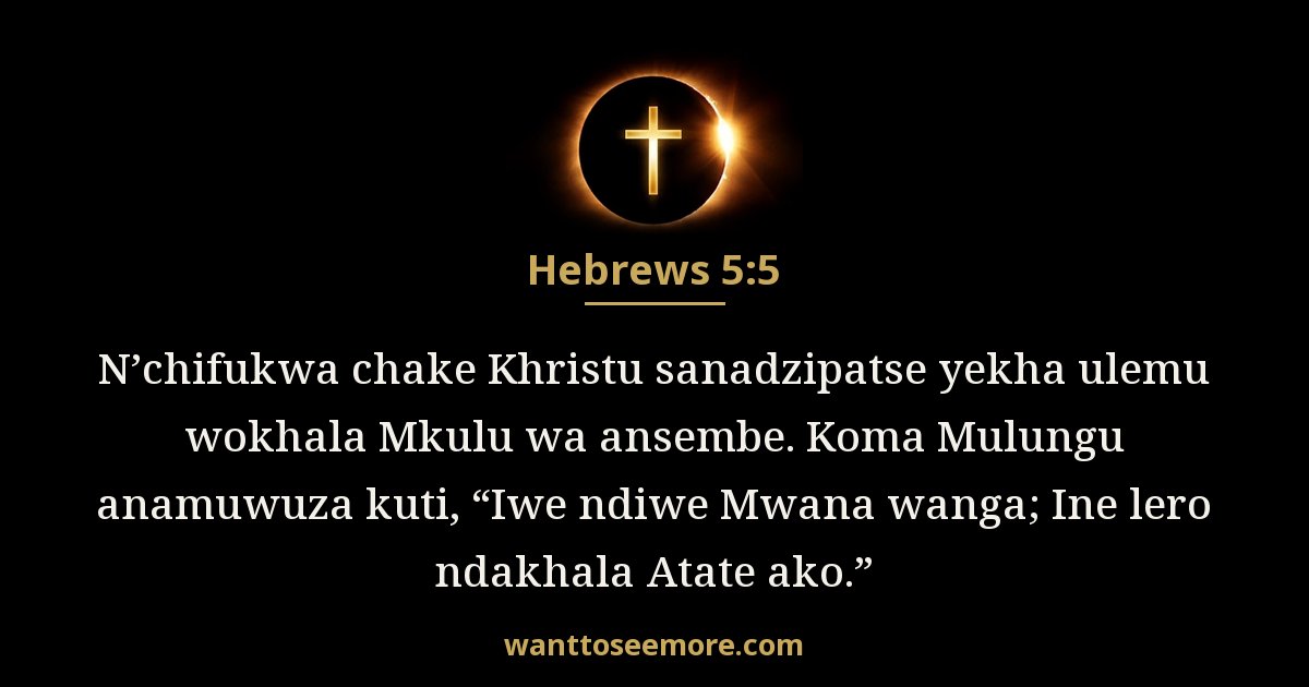 Hebrews 5:5