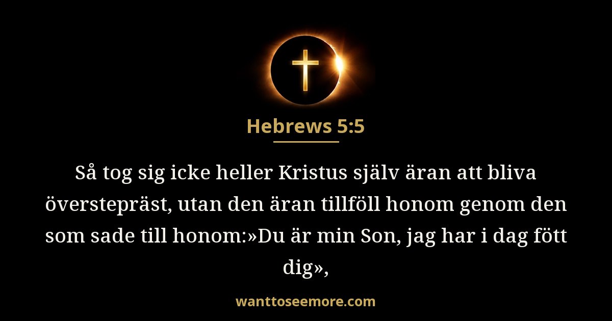 Hebrews 5:5