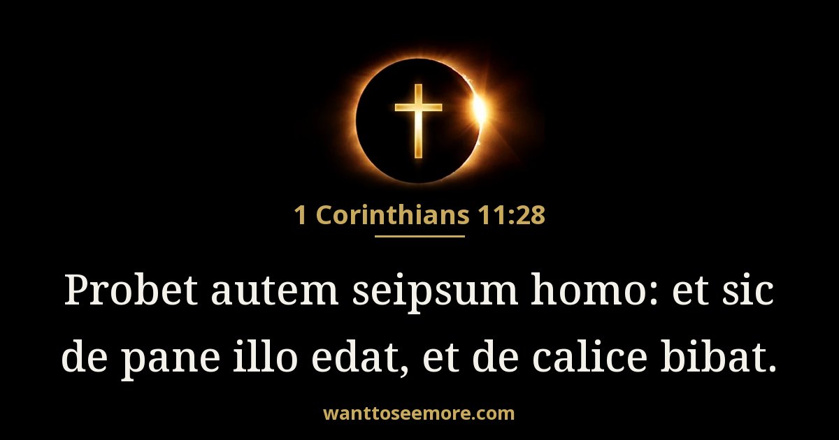 1 Corinthians 11:28