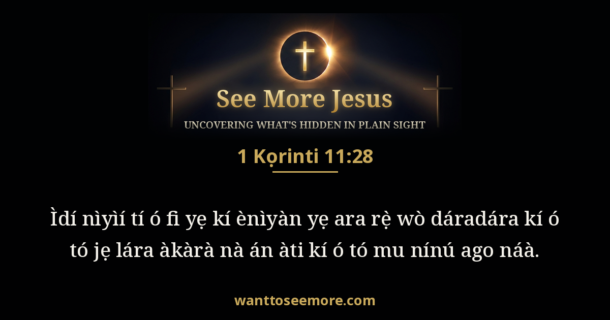 1 Kọrinti 11:28