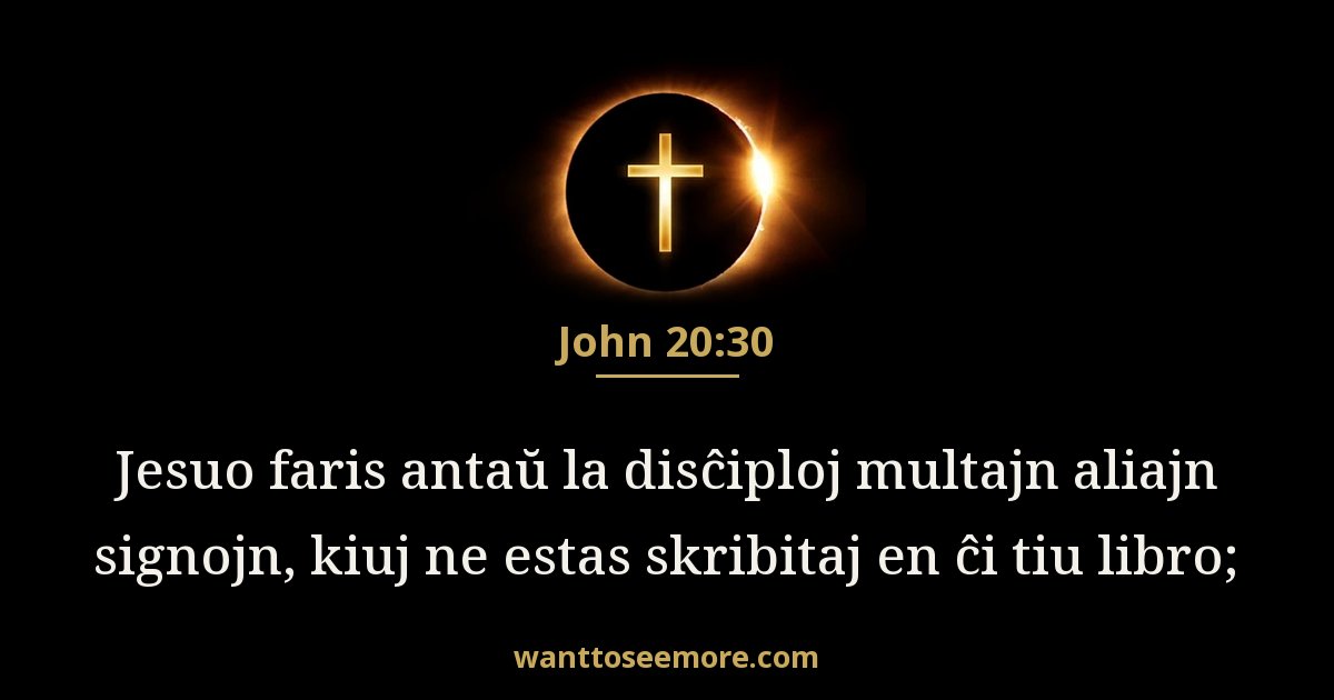 John 20:30