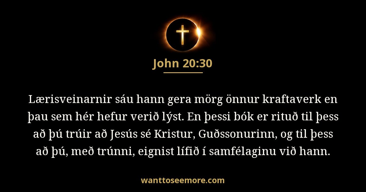 John 20:30
