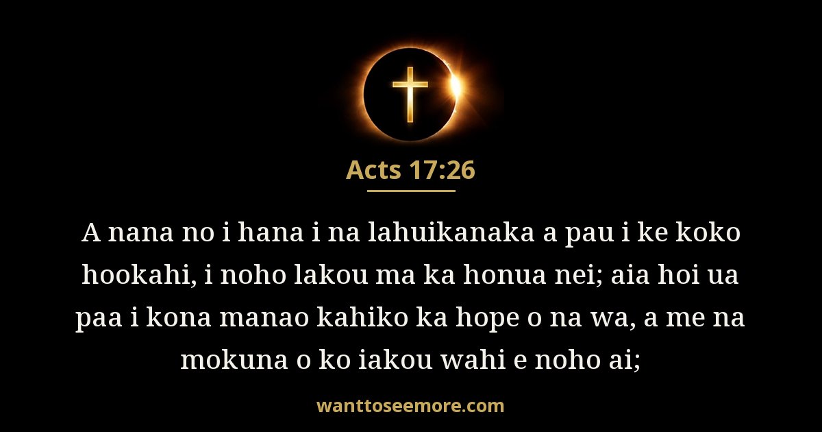 ACT 17:26