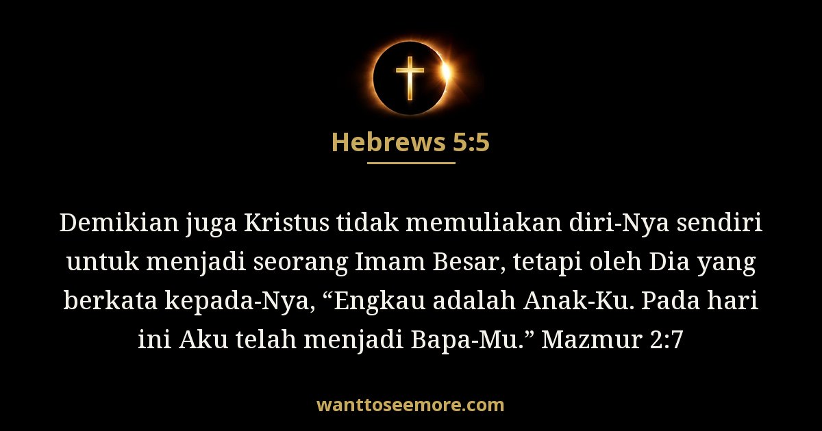 Hebrews 5:5