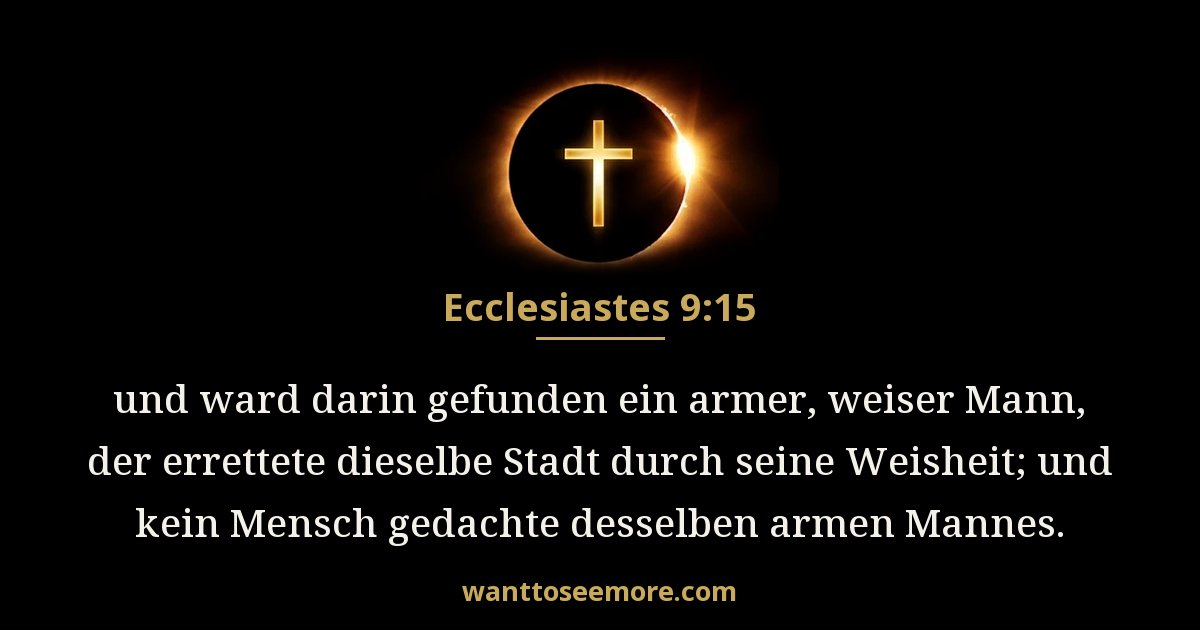 Ecclesiastes 9:15