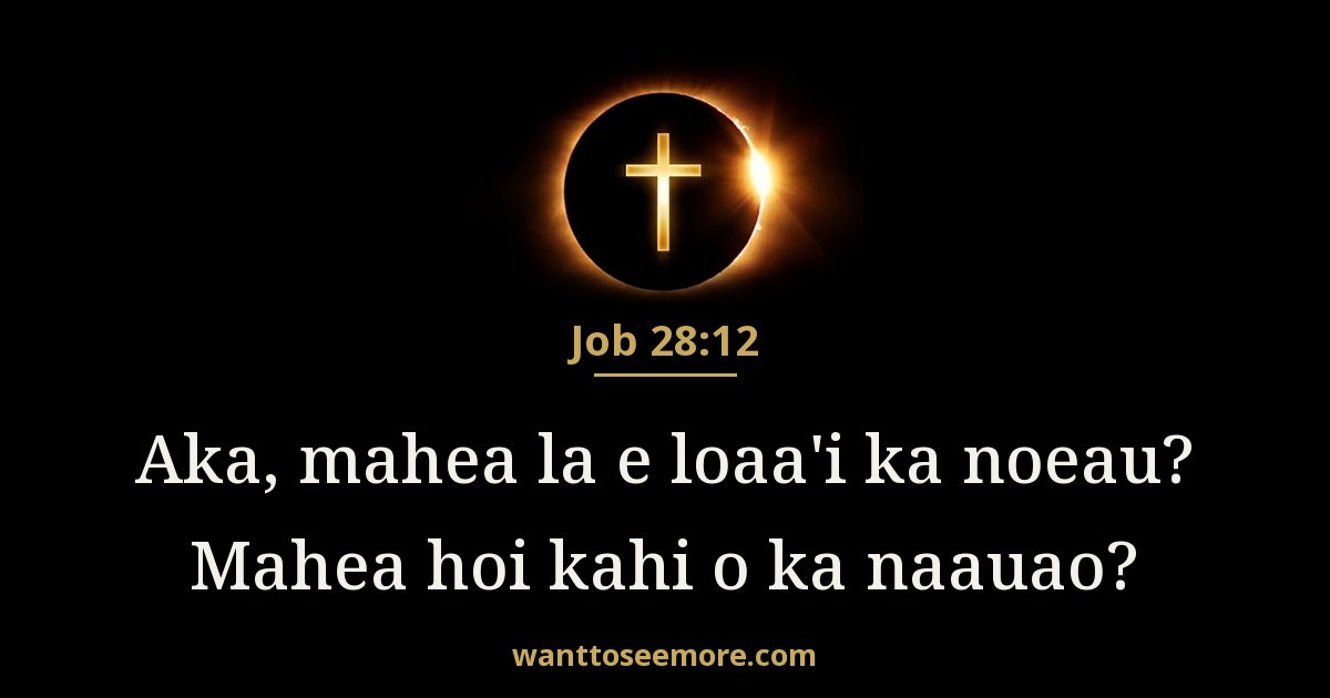 Job 28:12