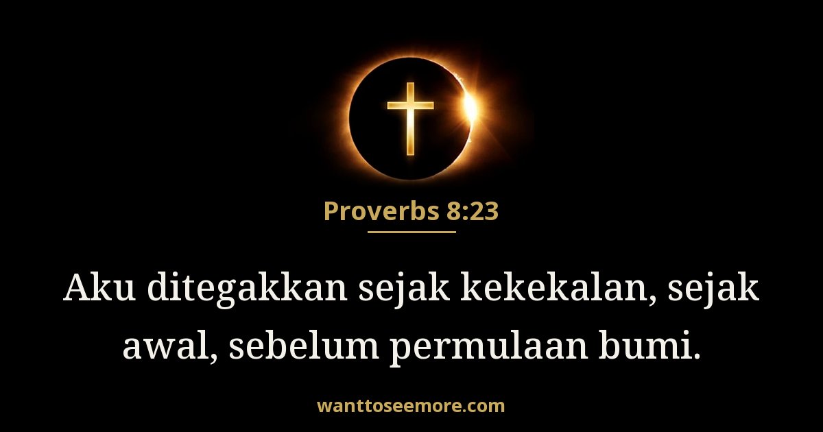 Proverbs 8:23