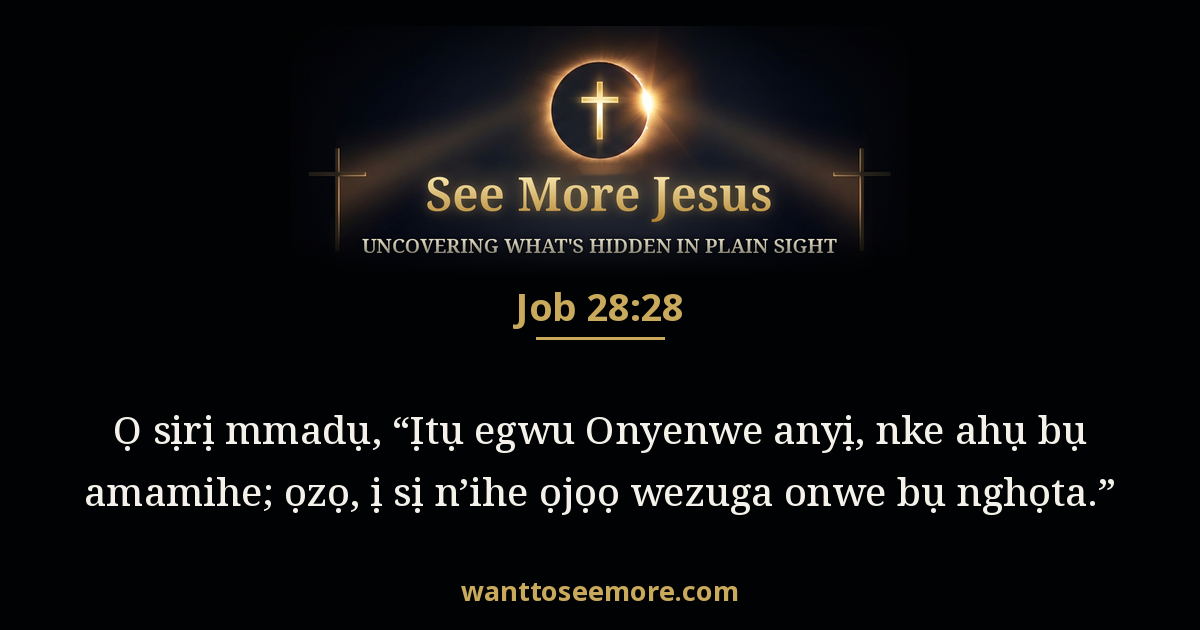 Job 28:28
