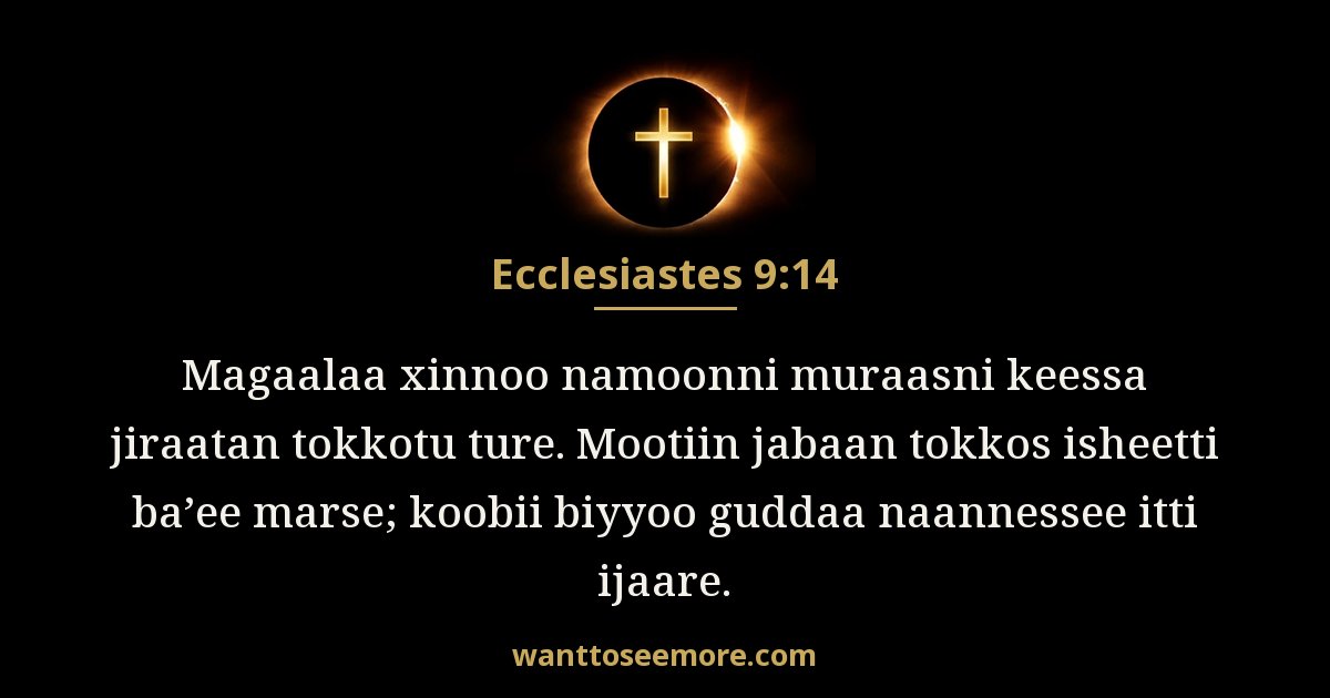 Ecclesiastes 9:14